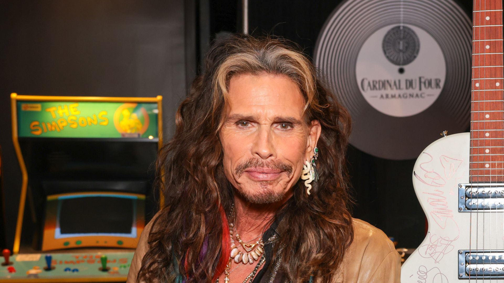 Steven Tyler attends the GBK Brand Bar Back Stage during Rock & Roll Hall of Fame