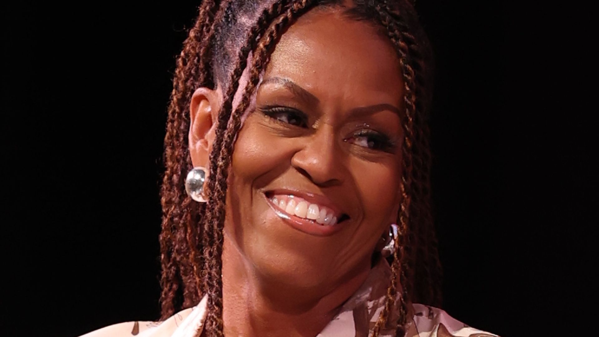 Michelle Obama speaks during Higher Ground's "IMO