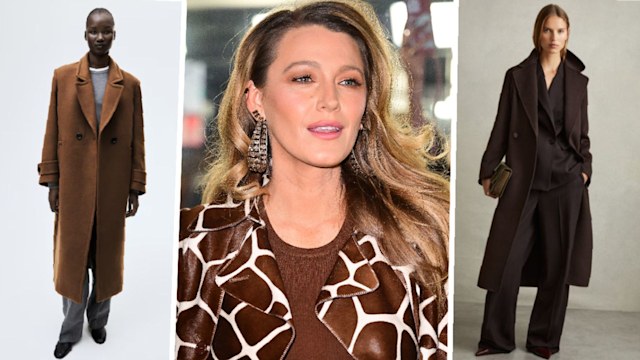 blake lively brown coat instagram dupe for less