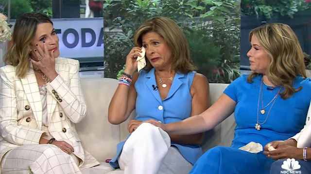 Hoda Kotb, Savannah Guthrie, and Jenna Bush Hager get emotional over the former's decision to leave the Today Show