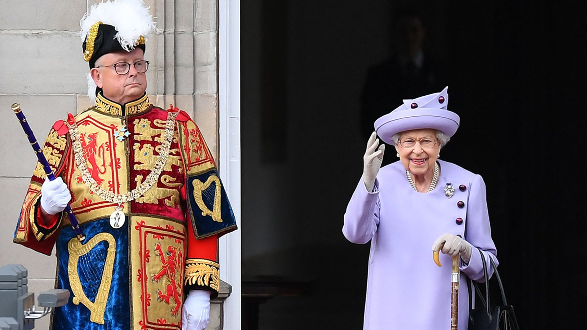 the queen waving edinburgh