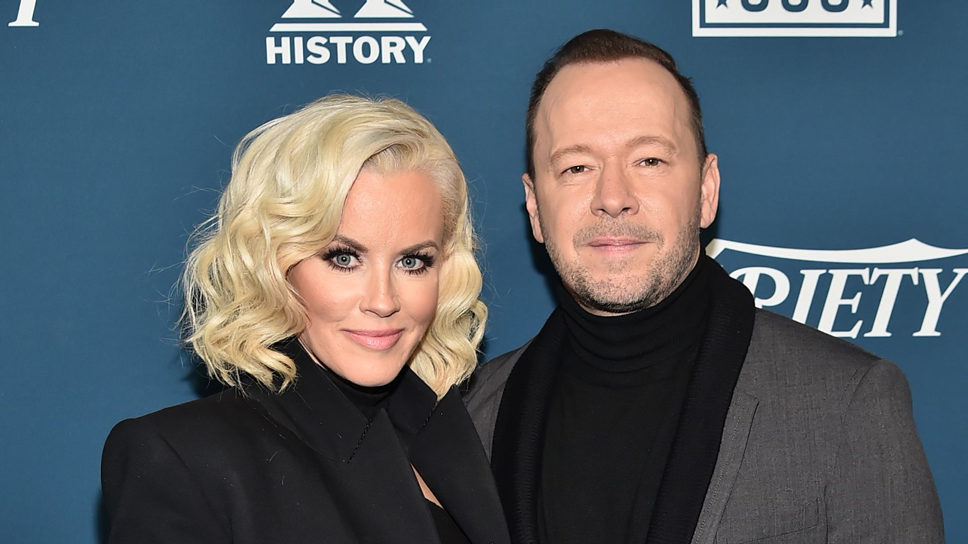 Jenny McCarthy and Donnie Wahlberg attend Variety's 3rd Annual Salute To Service at Cipriani 25 Broadway on November 06, 2019 in New York City