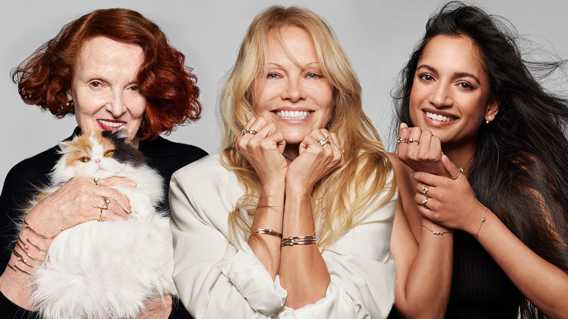 Pamela Anderson stuns in Pandora's campaign for labgrown diamonds