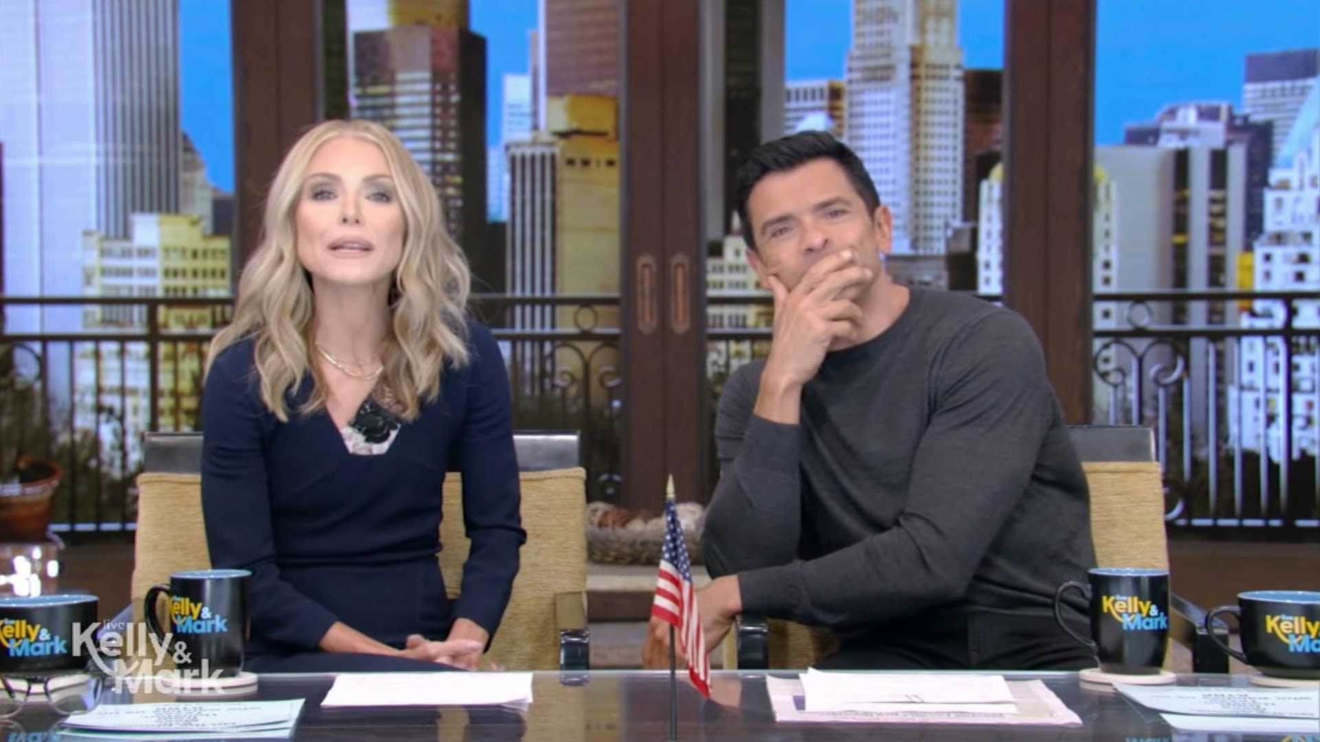 Kelly Ripa and Mark Consuelos didn't agree on Monday's topic of choice on Live