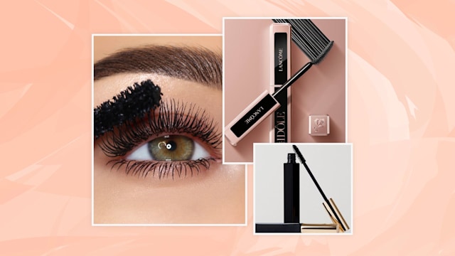 split image eye and two mascaras 