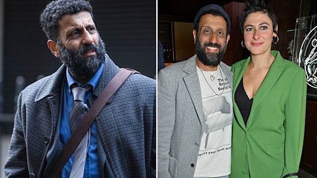 Adeel Akhtar in Showtrial, Adeel Akhtar and Alexis Burke 