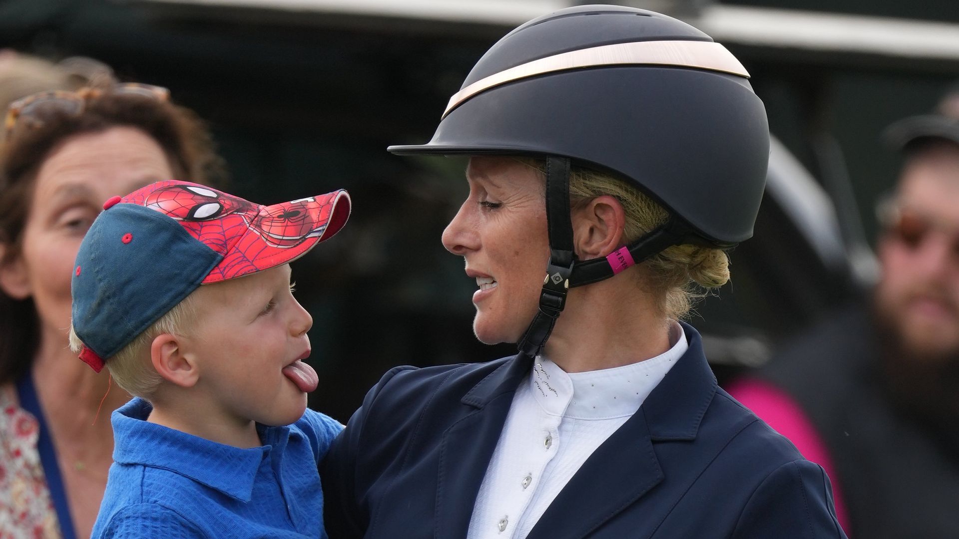 Zara Tindall rocks skinny trousers for super rare appearance with young son Lucas