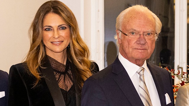 Princess Madeleine of Sweden, and King Carl XVI Gustaf of Sweden