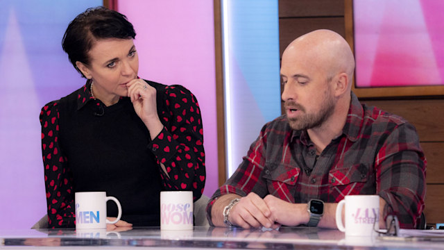 Amanda Abbington and her fiancé Jonathan Goodwin on Loose Women