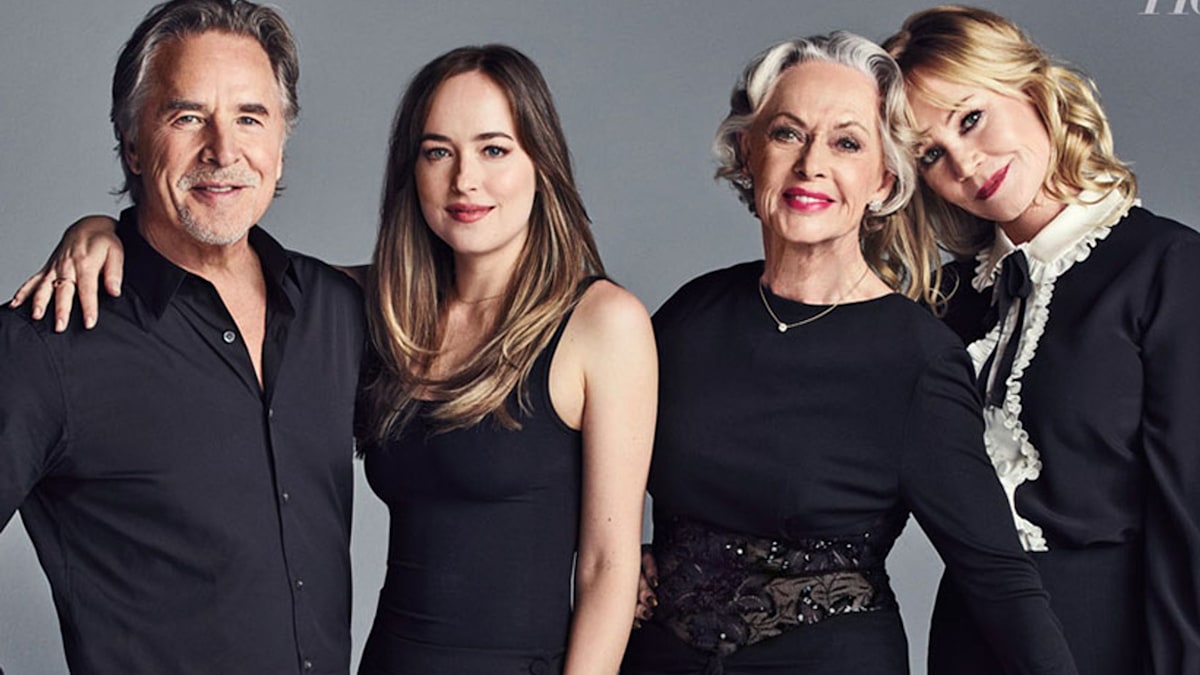 Melanie Griffith and Don Johnson reunite for iconic family photo shoot |  HELLO!