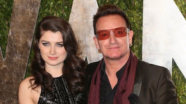 Eve Hewson and father recording artist Bono attend the 2013 Vanity Fair Oscar Party at the Sunset Tower Hotel on February 24, 2013 in West Hollywood, California