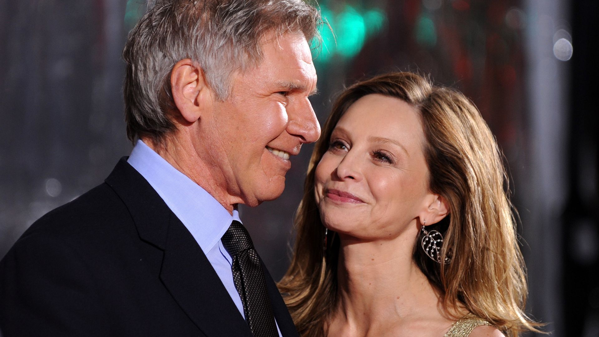 Actor Harrison Ford and Calista Flockhart, actress arrives at the premiere of CBS Films' "Extraordinary Measures" held at the Grauman's Chinese Theatre on January 19, 2010 in Hollywood, California.  (Photo by Frazer Harrison/Getty Images)