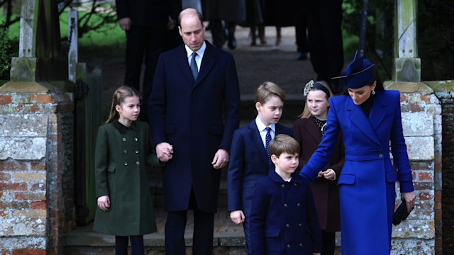 Waleses leave church on Christmas Day