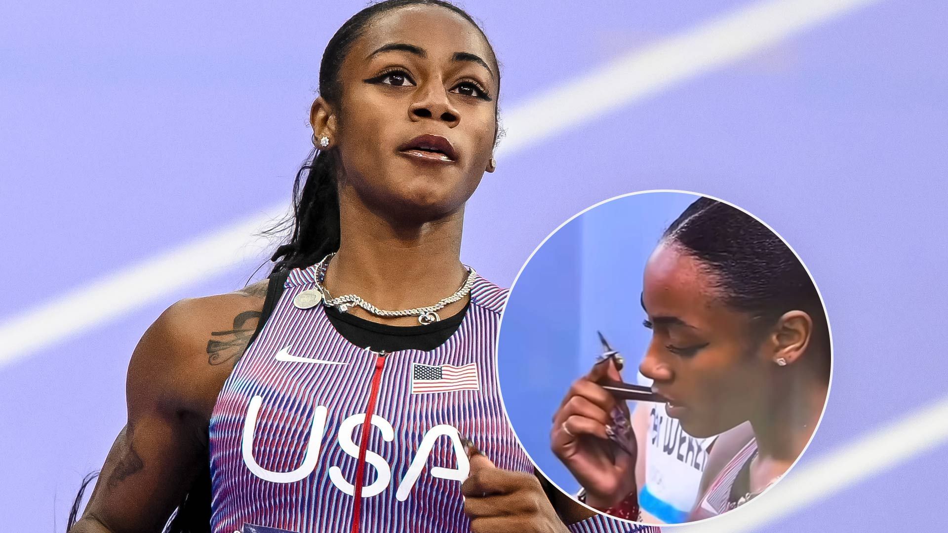 Sha'Carri Richardson's super glossy lipstick at the Olympics has been revealed