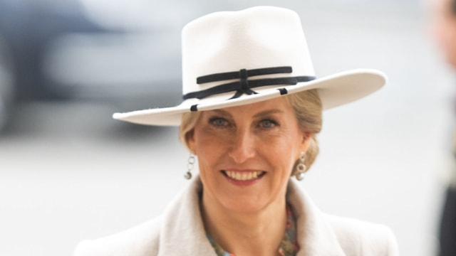  Sophie, Duchess of Edinburgh in cream coat dress and hat