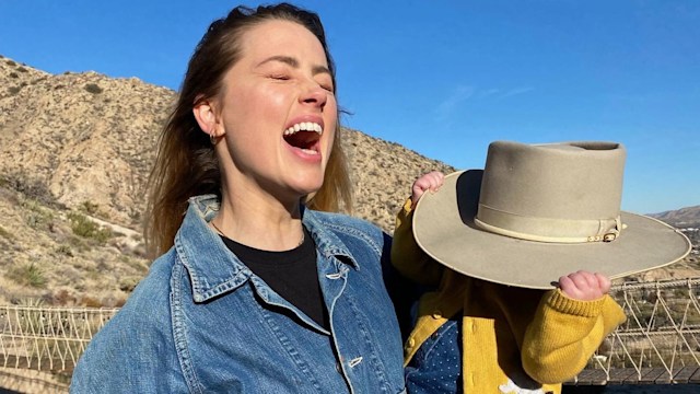 Amber Heard with daughter Oonagh Paige 