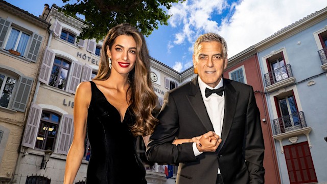 George and Amal Clooney in Brignoles 