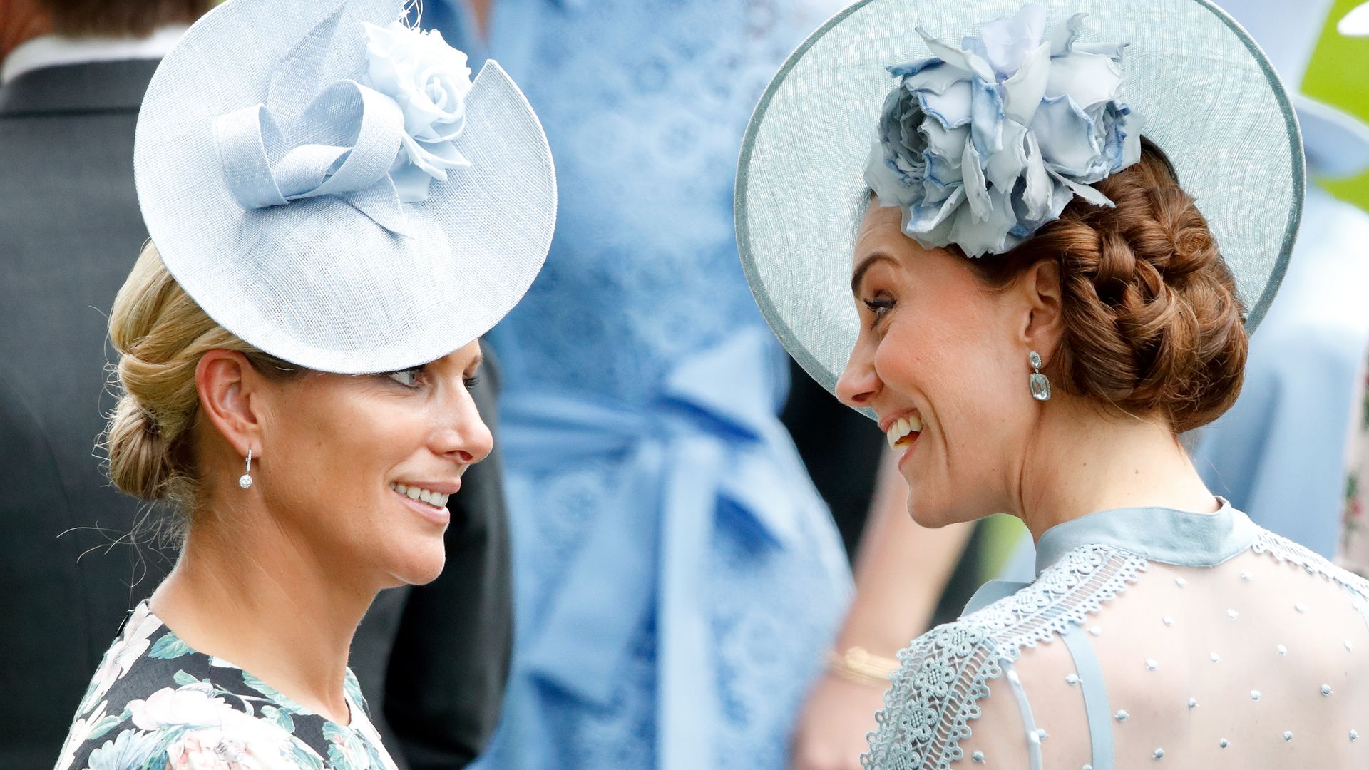 Zara Tindall and Catherine, Princess of Wales, attend day one of Royal Ascot at Ascot Racecourse on June 18, 2019 in Ascot, England.