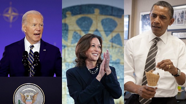 Joe Biden, Kamala Harris, Barack Obama