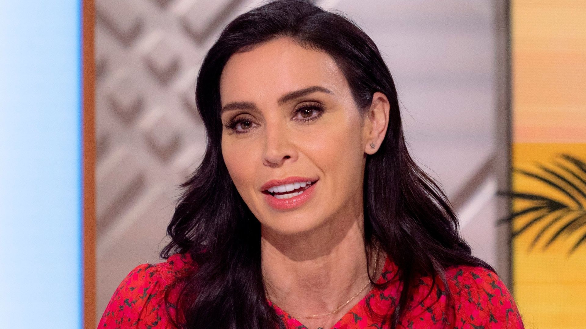 Christine Lampard is red dress to host Lorraine