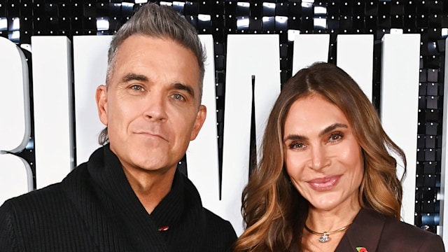 Robbie Williams and Ayda Field attend the pop-up launch of new Netflix Documentary Series "Robbie Williams" at the London Film Museum
