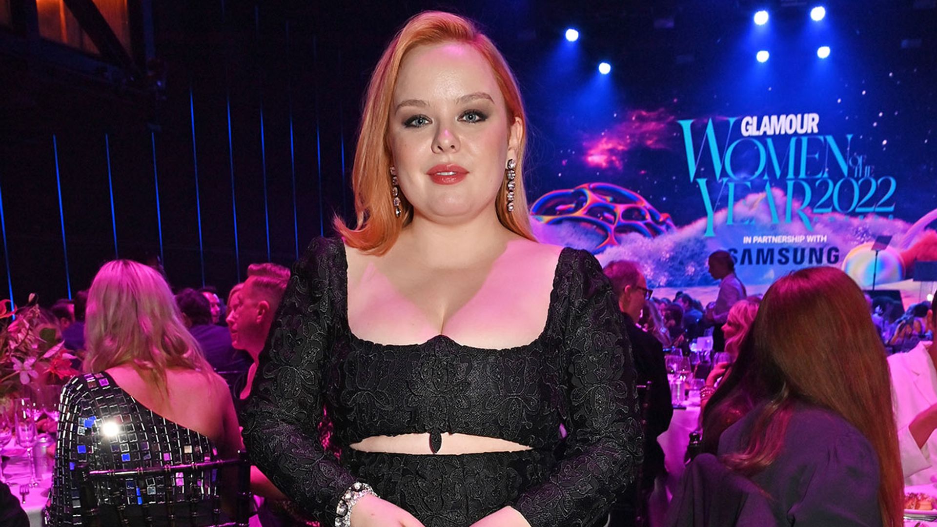 nicola coughlan in black dress at glamour women of the year awards