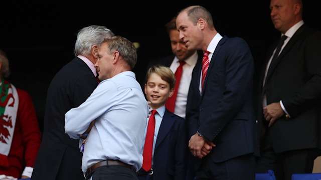 Prince George smiled from ear-to-ear at the rugby match