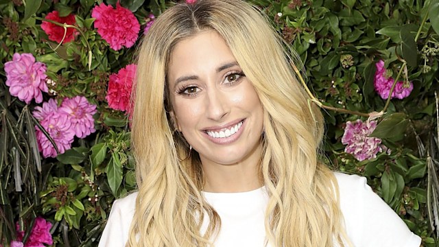 stacey solomon white tshirt floral background