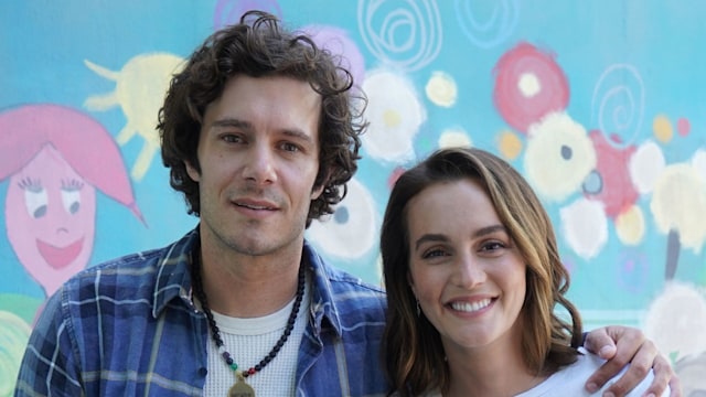 Adam Brody and Leighton Meester with their on-screen son