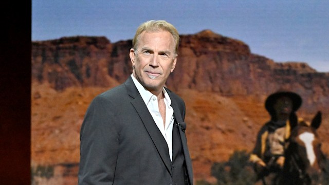 Kevin Costner speaks onstage during the Warner Bros. Pictures Presentation during CinemaCon 2024 at The Colosseum at Caesars Palace on April 09, 2024 in Las Vegas, Nevada