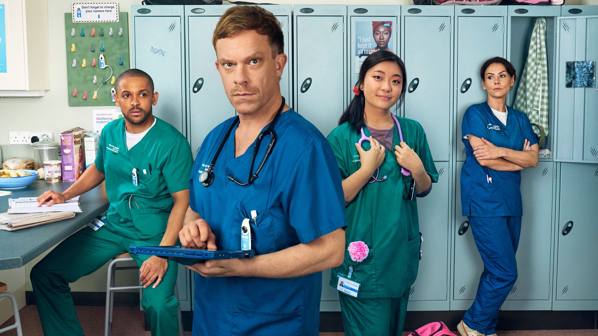 Matty (ARON JULIUS), Dylan Keogh (WILL BECK), Kim (JASMINE BAYES), Stevie Nash (Elinor Lawless)