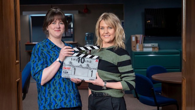 Ashley Jensen and Alison O'Donnell in Shetland season 10
