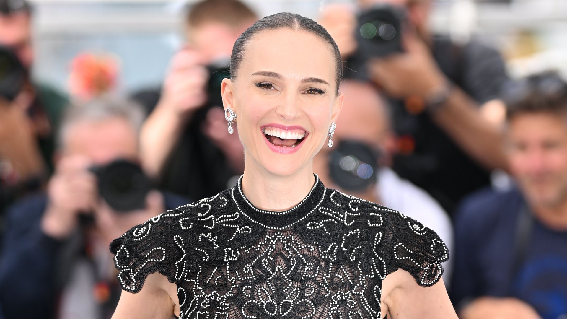 Israeli actress Natalie Portman poses during a photocall for the film 'Arco' at the 78th edition of the Cannes Film Festival in Cannes, France on May 16, 2025. (Photo by Mustafa Yalcin/Anadolu via Getty Images)