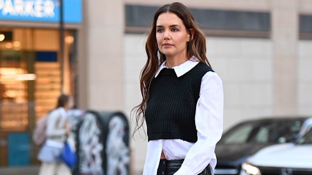 katie holmes in black jumper