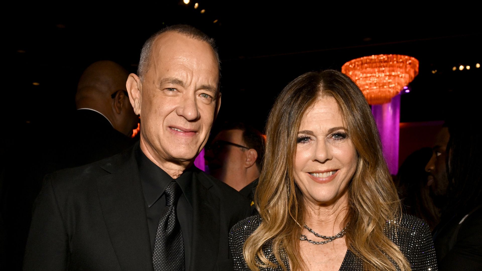 Tom Hanks and Rita Wilson attend the Pre-GRAMMY Gala & GRAMMY Salute to Industry Icons Honoring Jon Platt at The Beverly Hilton on February 03, 2024 in Los Angeles, California.