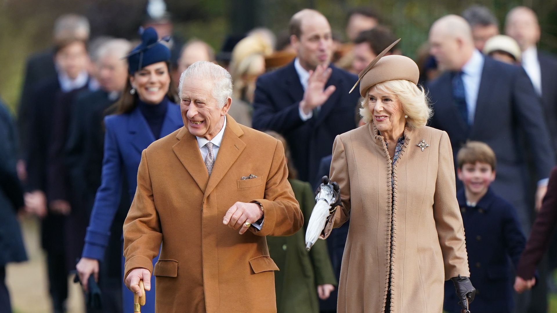 Charles and Camilla lead royals to church on Christmas Day
