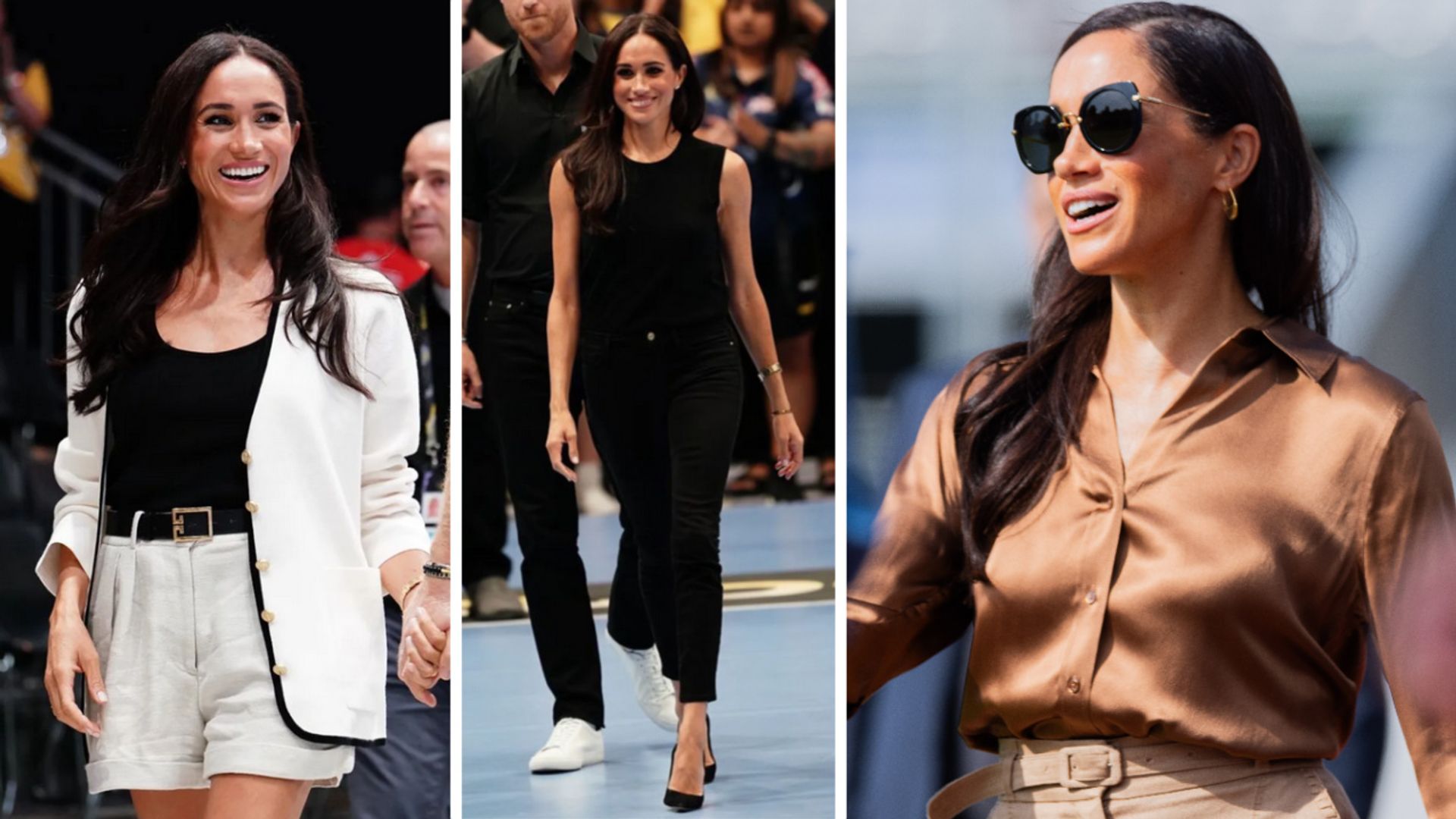 Meghan Markle in Cuyana and Celine for Final Days of Invictus 2023 - Dress  Like A Duchess