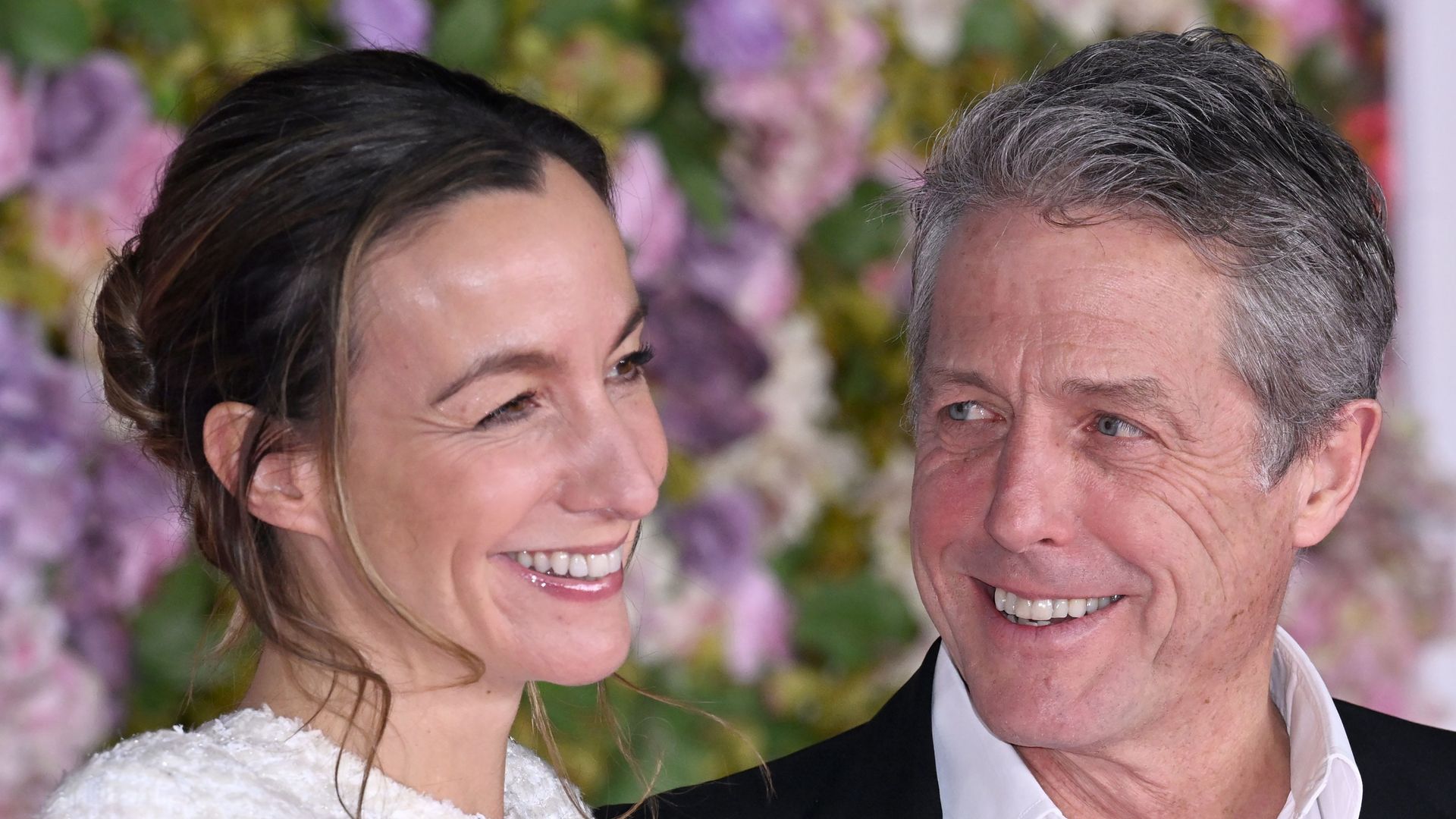 Hugh Grant makes rare appearance with glamorous wife Anna Eberstein