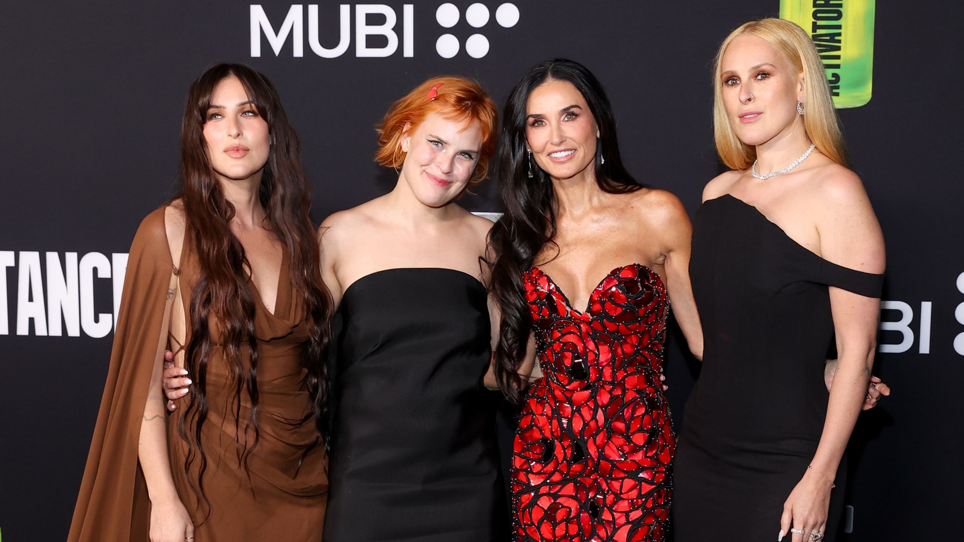 Demi Moore and her three daughters could be sisters for ultra-glam red carpet appearance together