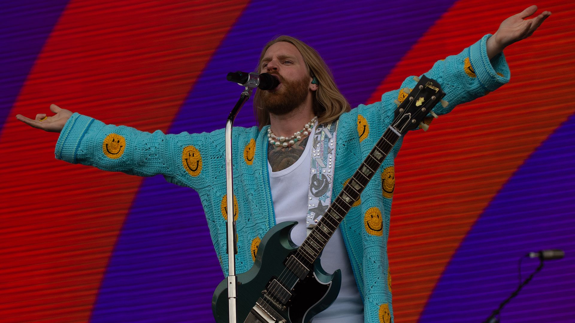 Sam Ryder performs at the Isle Of Wight Festival 