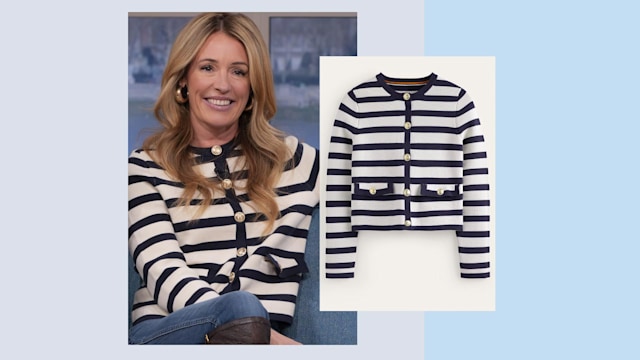 Cat Deeley striped cardigan