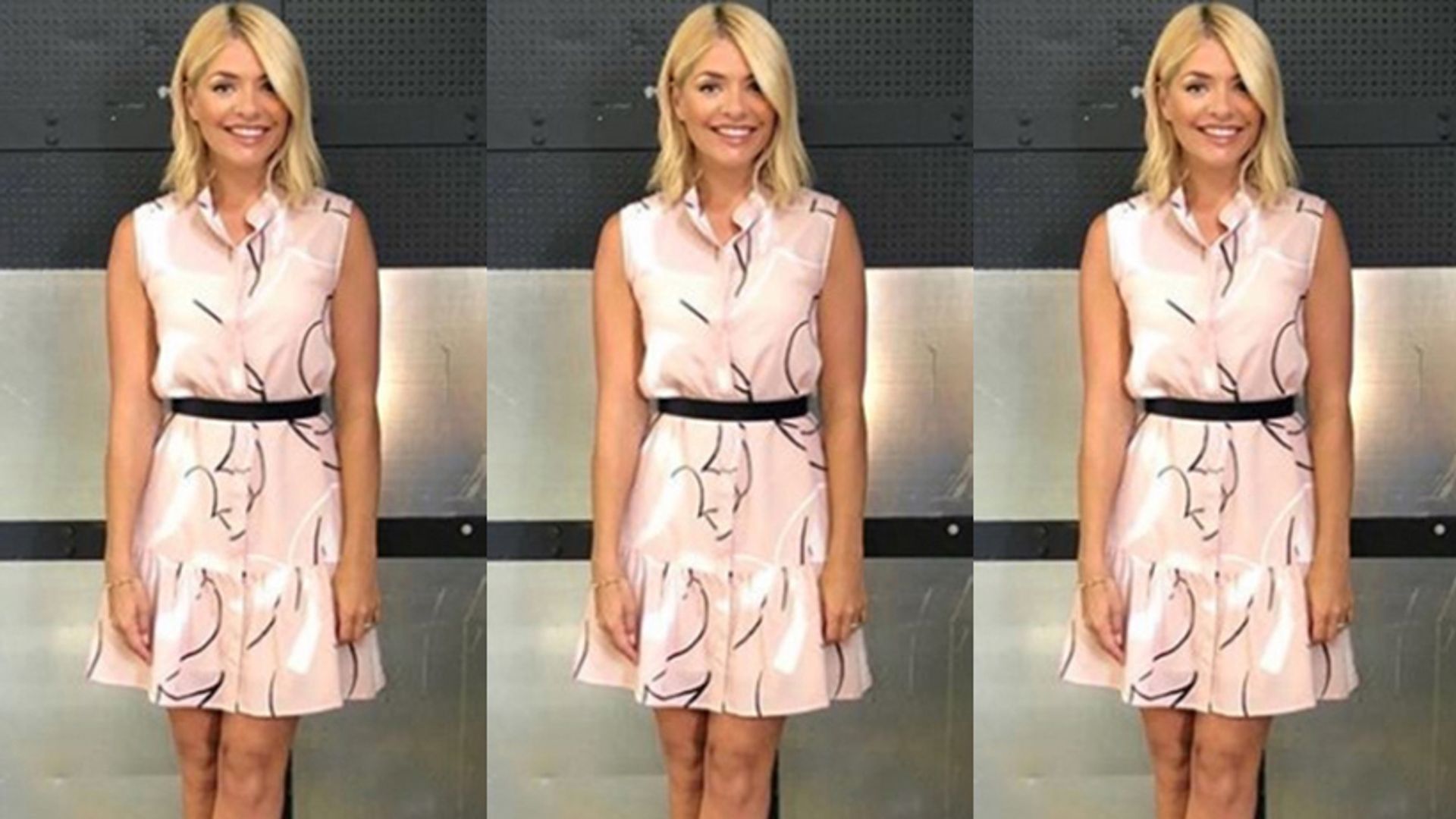 holly willoughby blush pink dress reiss this morning