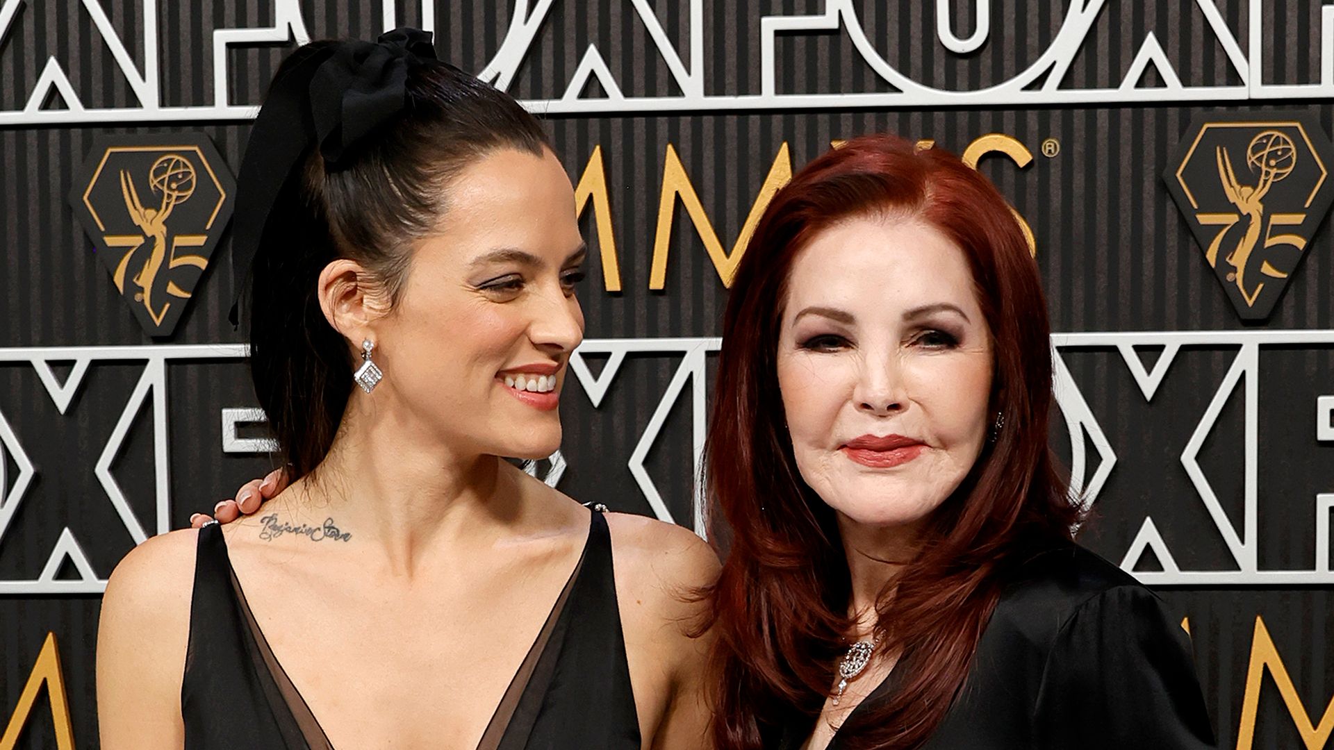 Riley Keough and Priscilla Presley at the 2024 Emmys