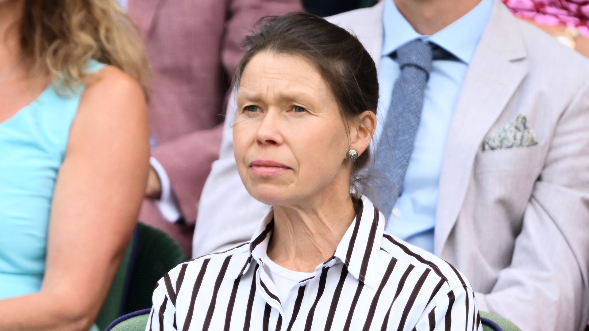  Lady Sarah Chatto attends day nine of the Wimbledon Tennis Championships