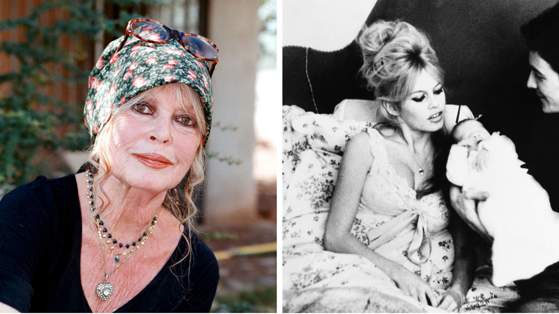 Brigitte Bardot son Nicolas-Jacques Charrier split image