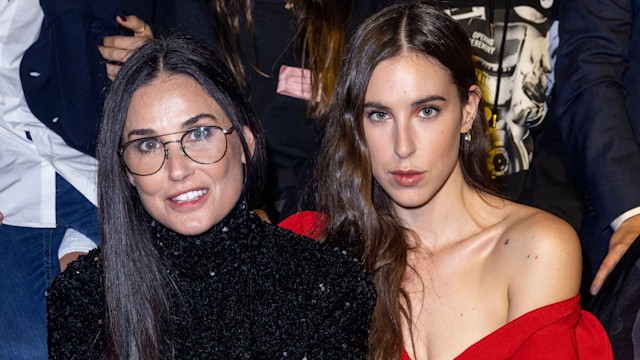 demi moore and scout willis at paris fashion week
