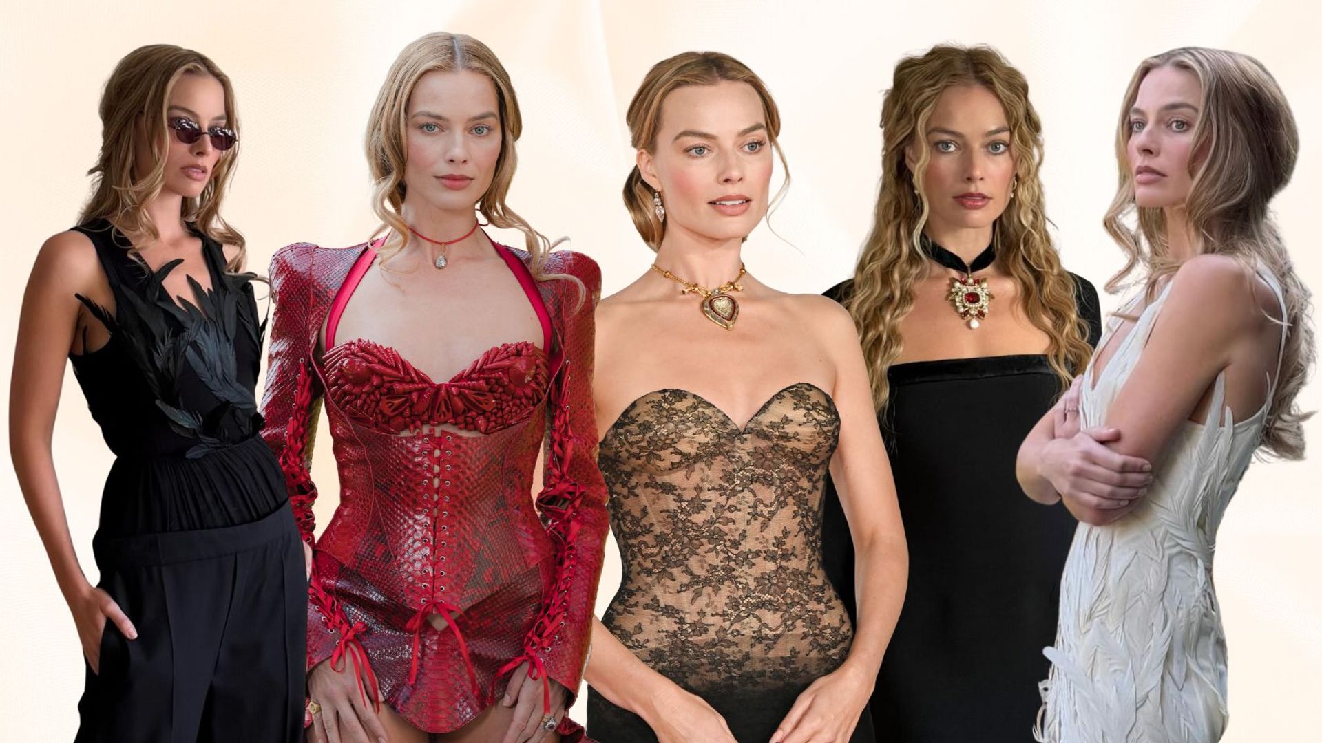 Margot Robbie Wuthering Heights press tour wardrobe 