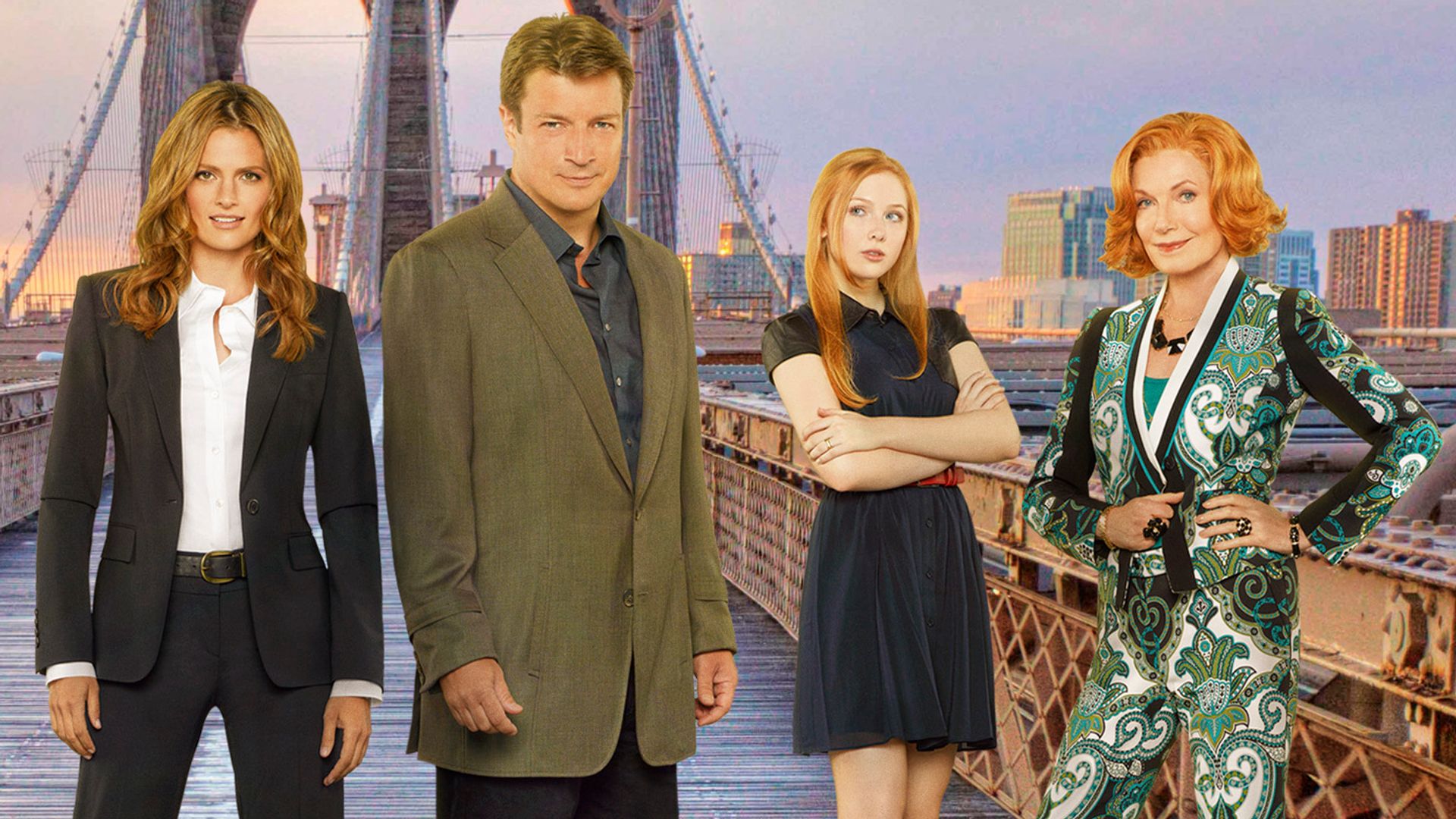 Nathan Fillion and the cast of Castle