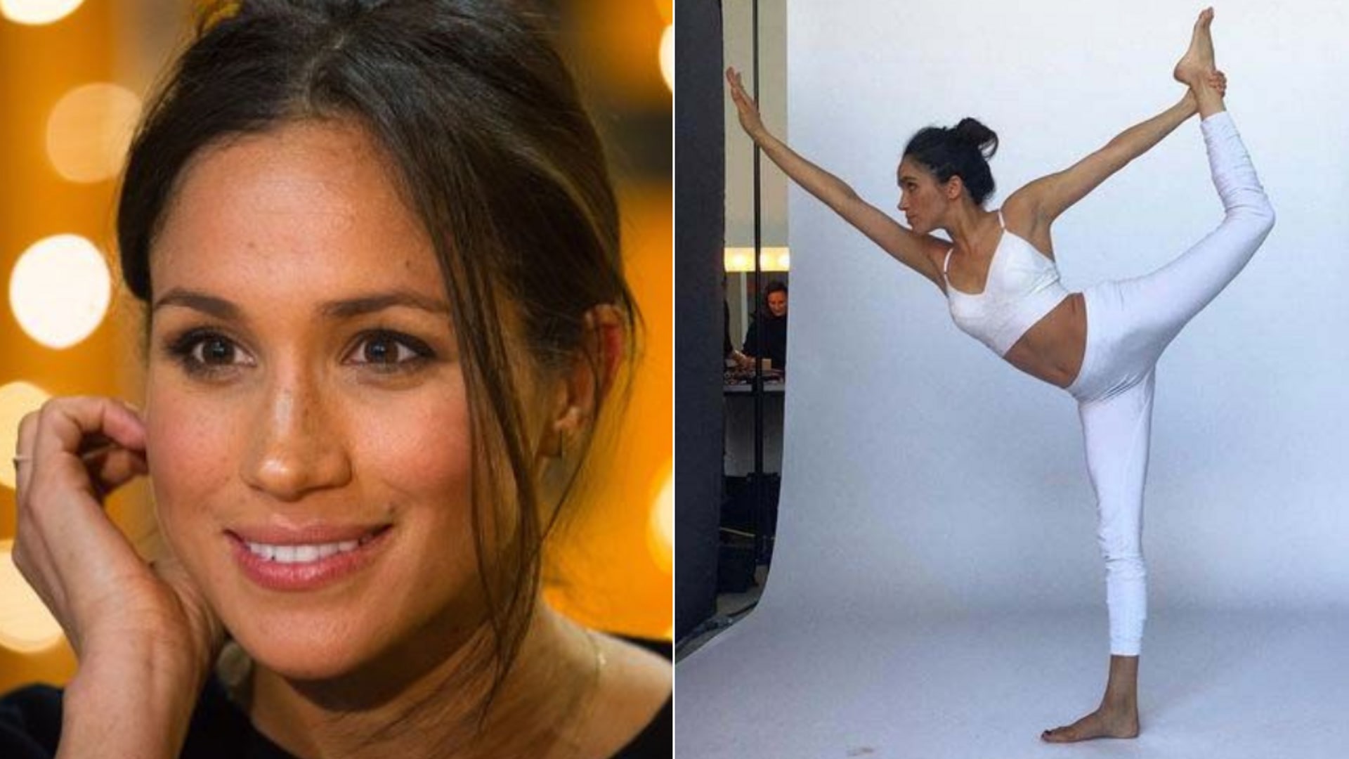 Meghan Markle's Lycraclad zen yoga session watch HELLO!