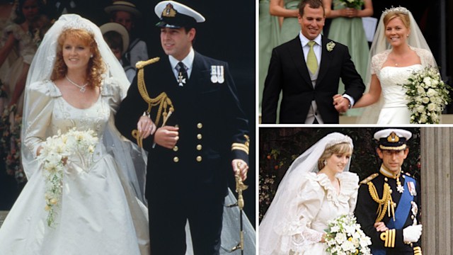 Prince Andrew, Peter Phillips and King Charles with their ex partners